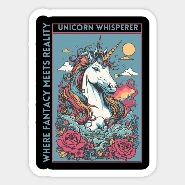 The unicorn whispers design 2 Sticker by Imaginator Studio